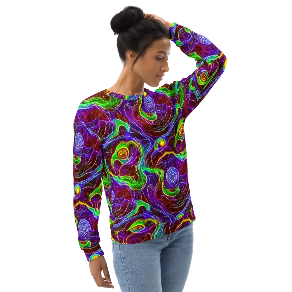 Purple Paradox on Sweatshirt — Right Front