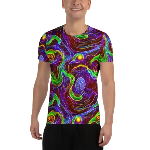Purple Paradox on a Men's Athletic T-Shirt
