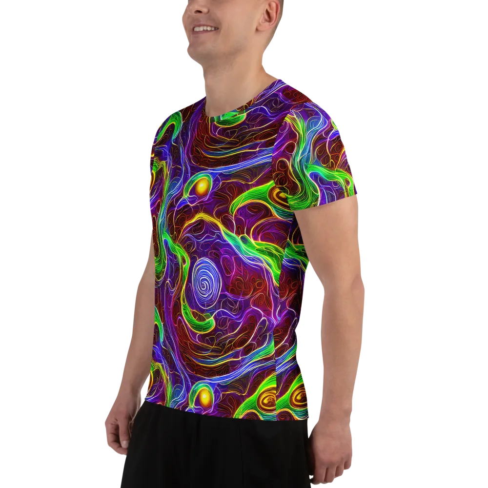 Purple Paradox on Men's Athletic T-Shirt — Left