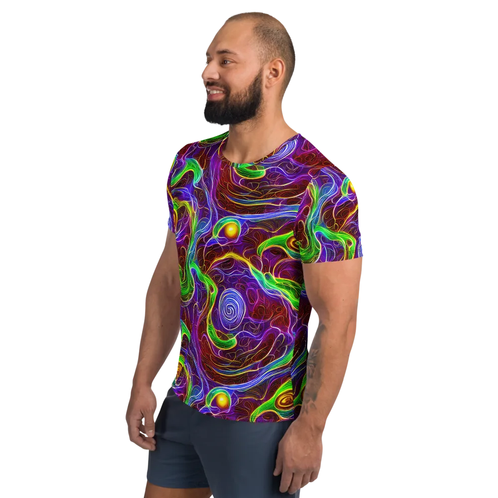 Purple Paradox on Men's Athletic T-Shirt — Left