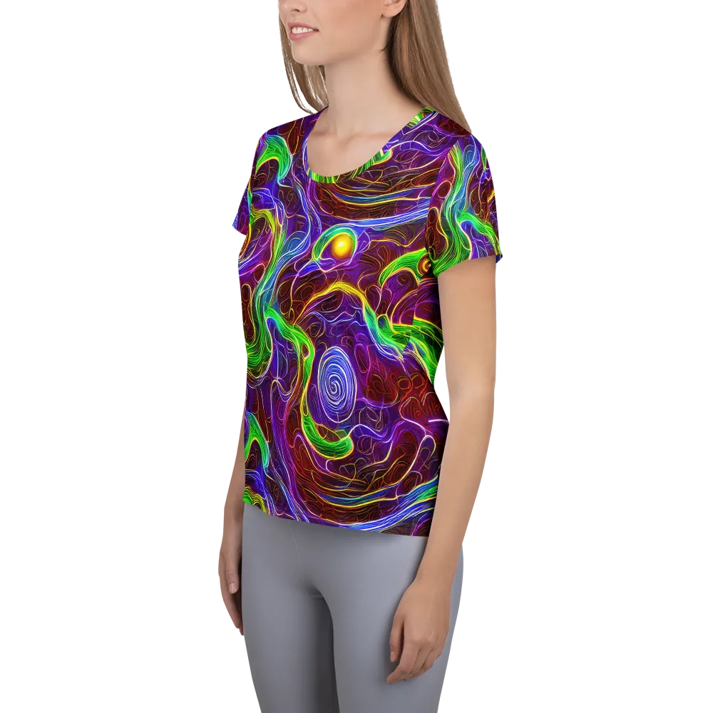 Purple Paradox on Women's Athletic T-Shirt — Left