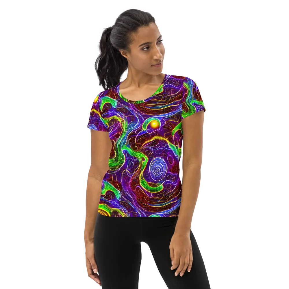 Purple Paradox on Women's Athletic T-Shirt — Front