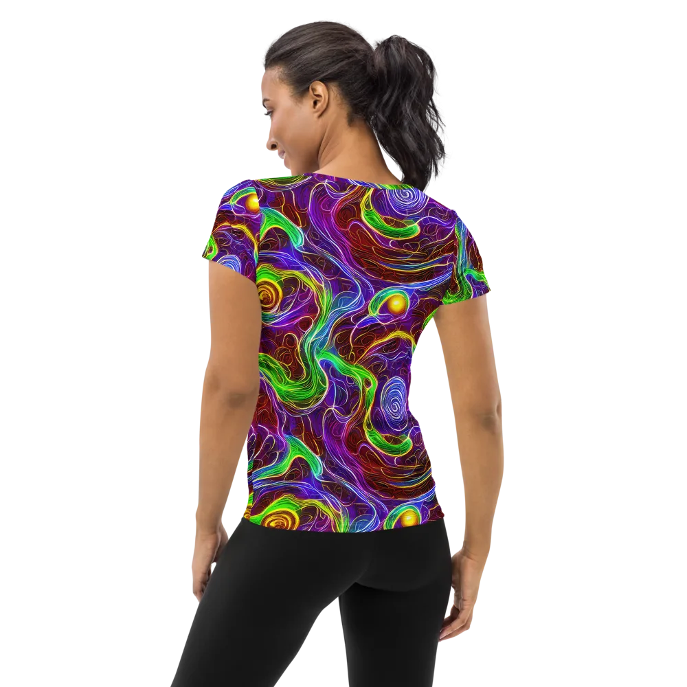 Purple Paradox on Women's Athletic T-Shirt — Back