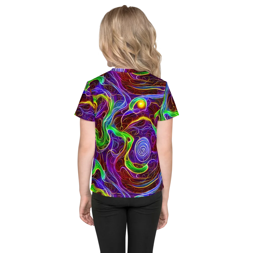 Purple Paradox on Kids Crew Neck T-Shirt — Back