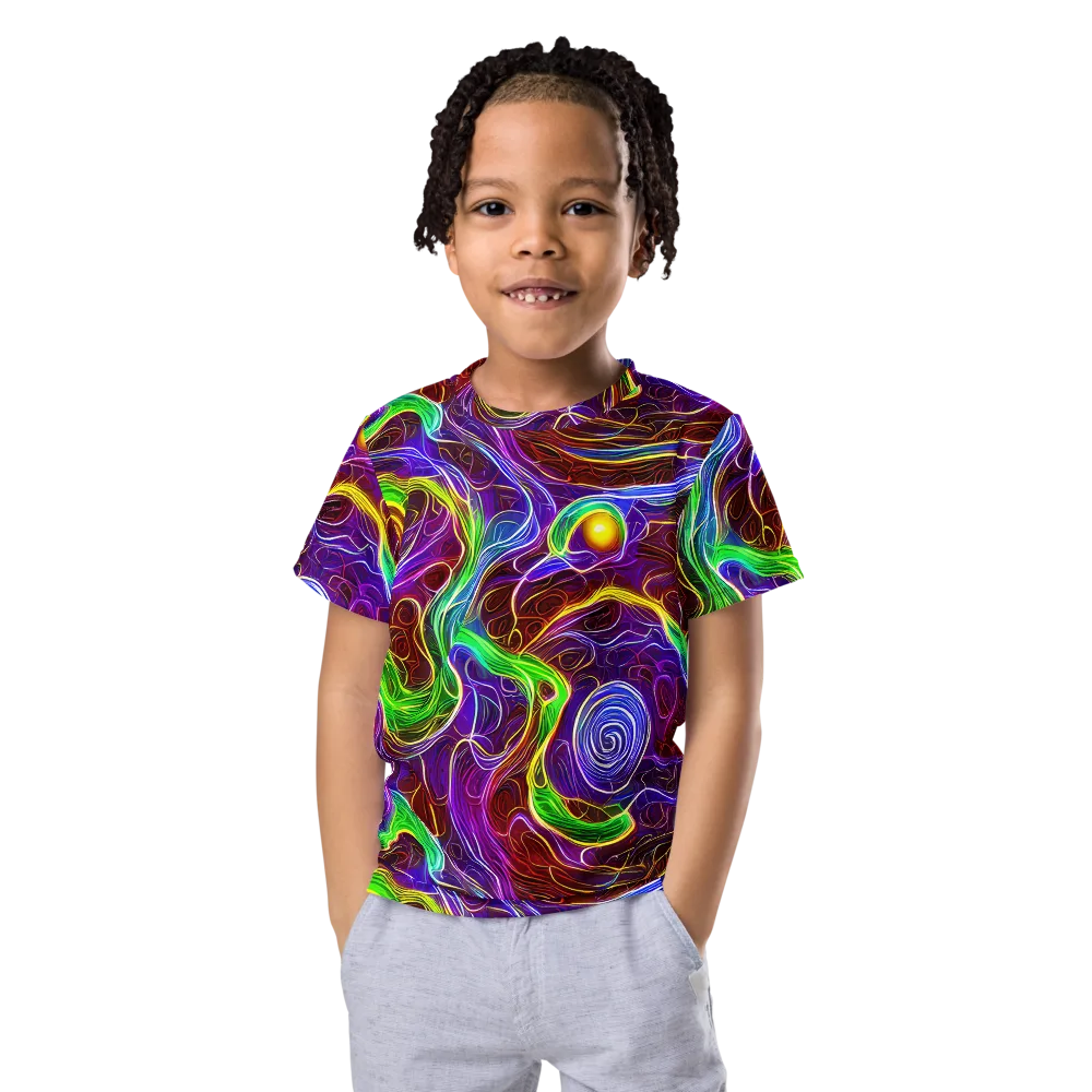 Purple Paradox on Kids Crew Neck T-Shirt — Front