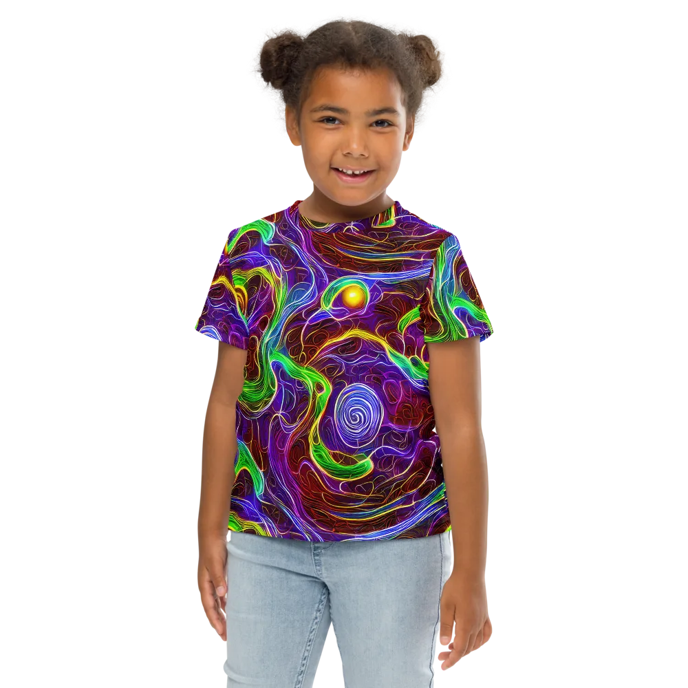 Purple Paradox on Kids Crew Neck T-Shirt — Front