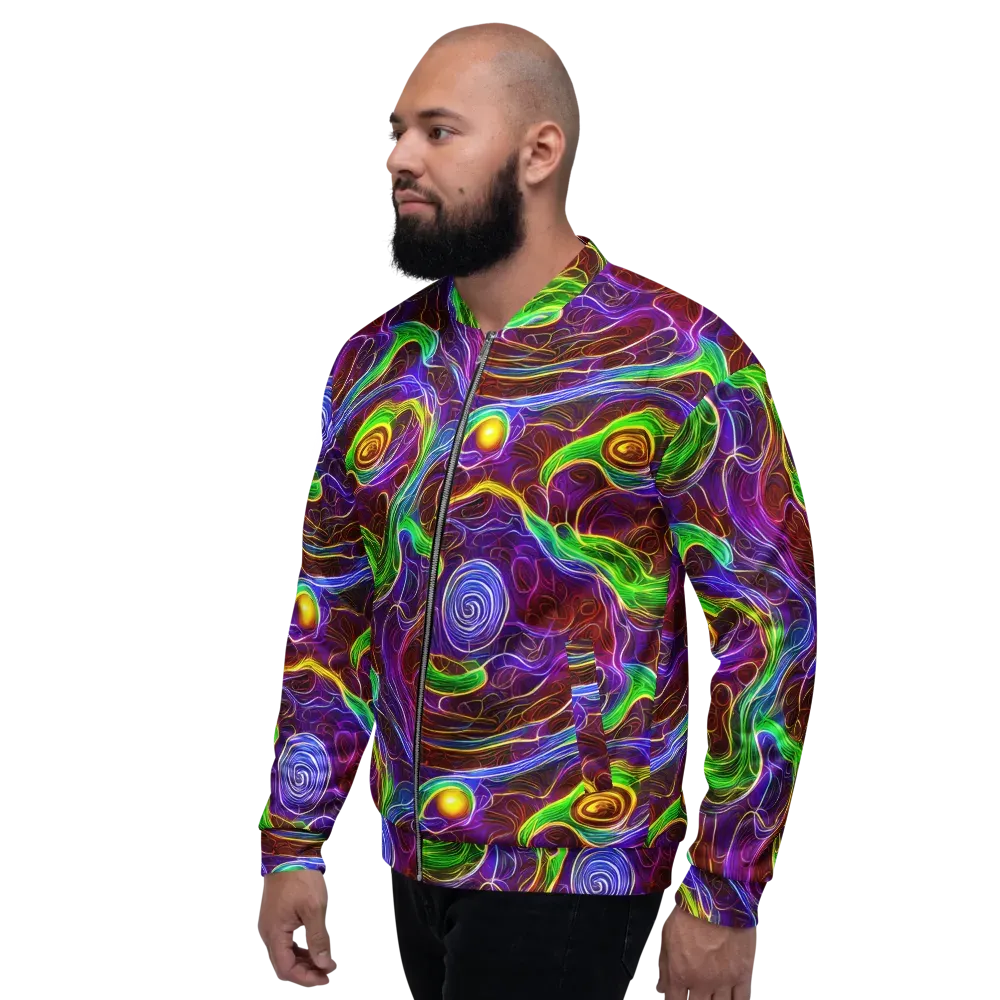 Purple Paradox on Bomber Jacket — Left