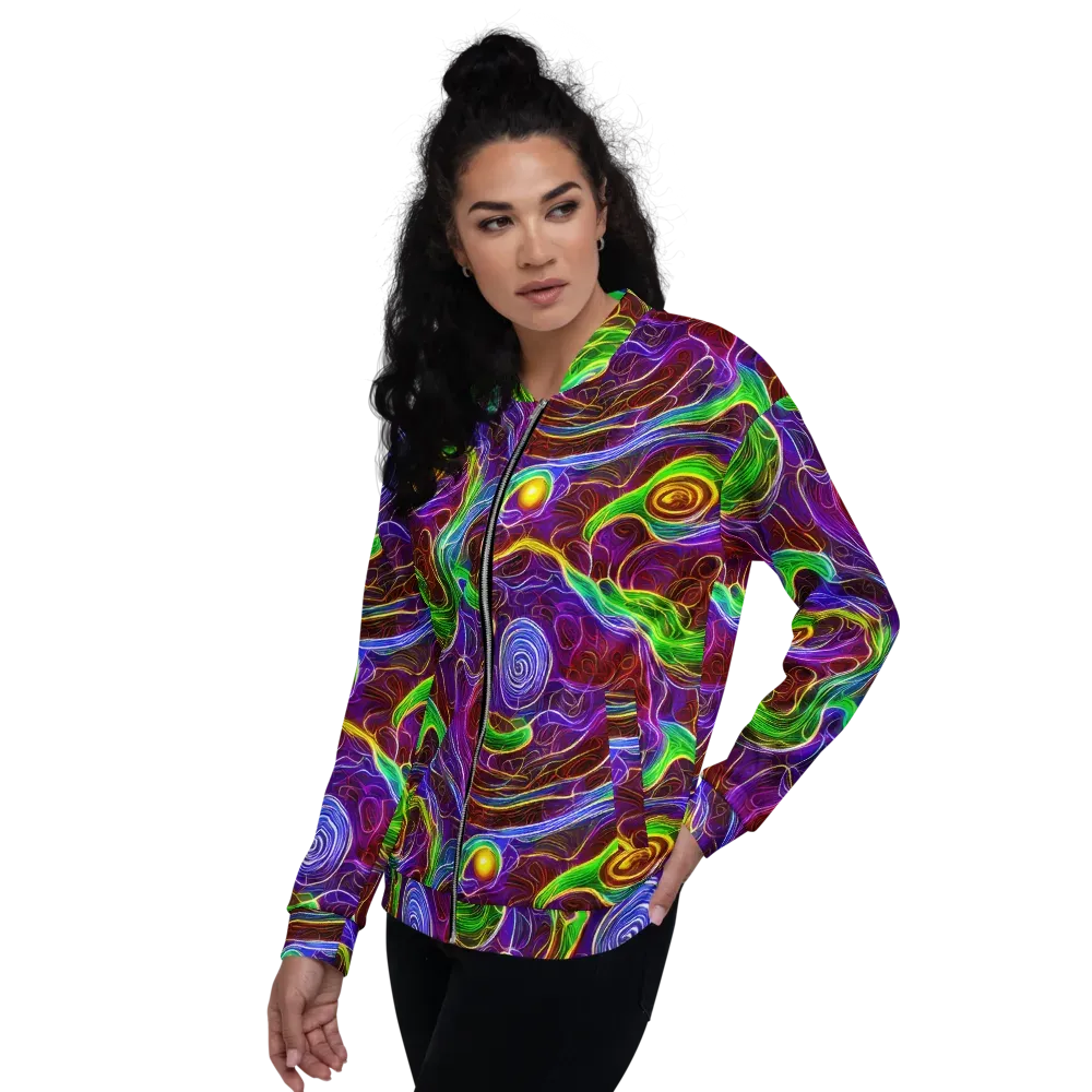 Purple Paradox on Bomber Jacket — Left