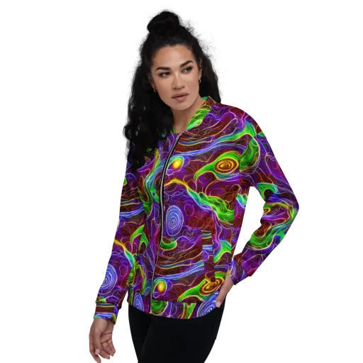 Purple Paradox on a Bomber Jacket