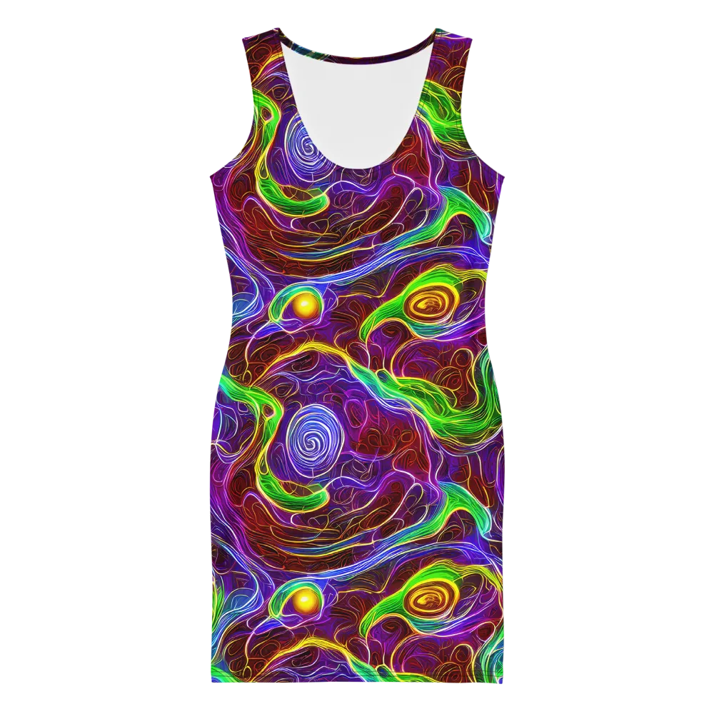 Purple Paradox on Bodycon Dress — Front