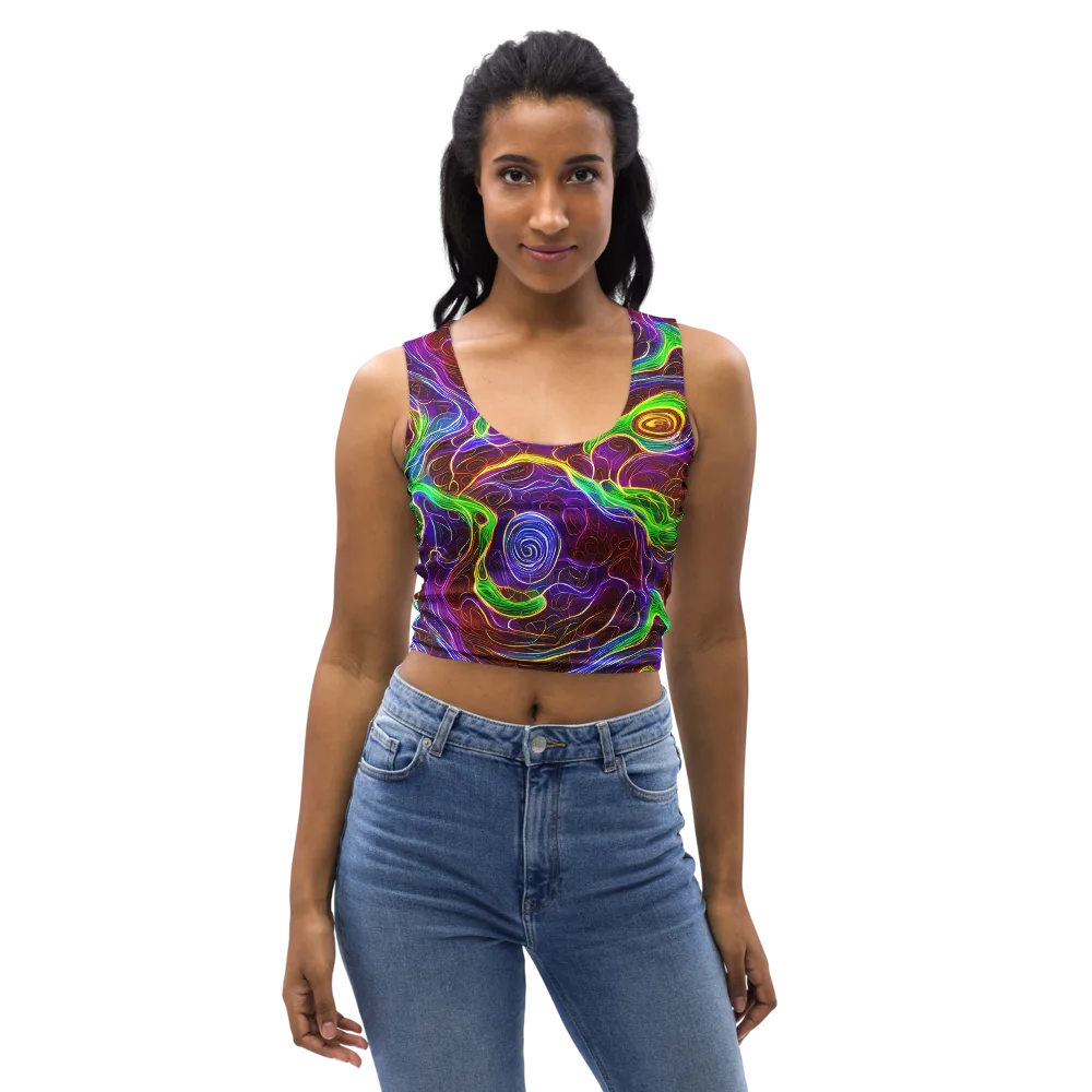 Purple Paradox on Crop Top — Front