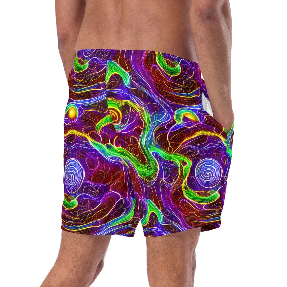 Purple Paradox on Swim Trunks — Right Back