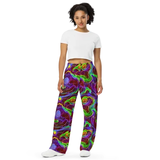Purple Paradox on a Wide-Leg Pants