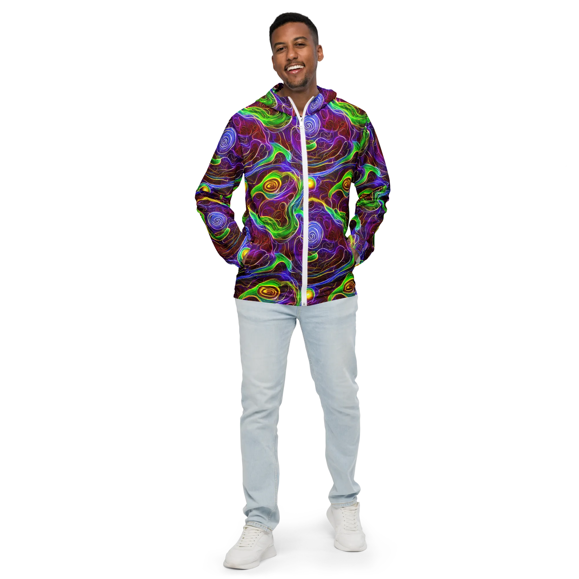 Purple Paradox on Men's Windbreaker — Front