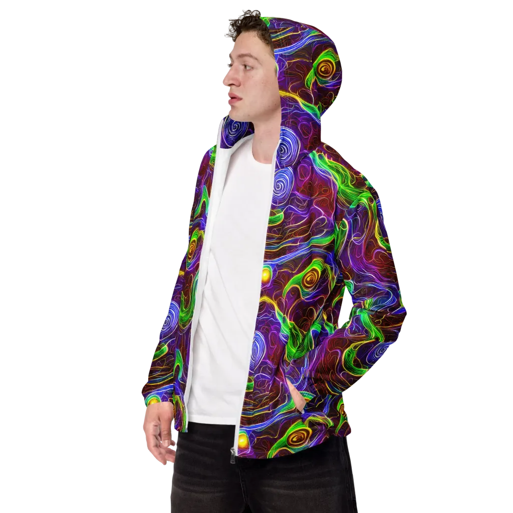 Purple Paradox on Men's Windbreaker — Left Front