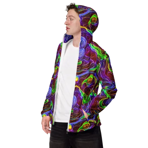 Purple Paradox on a Men's Windbreaker