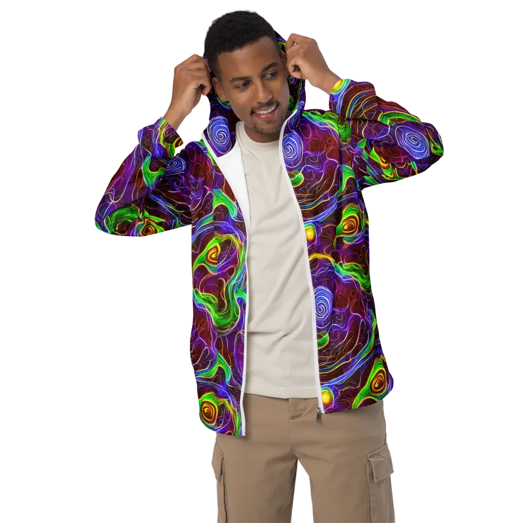 Purple Paradox on Men's Windbreaker — Front