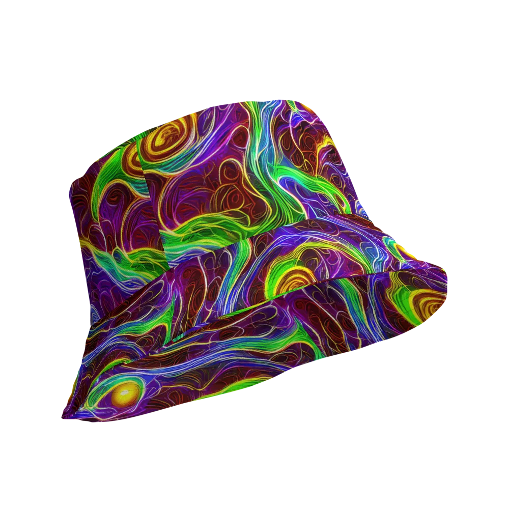 Purple Paradox on Reversible Bucket Hat — Product details Outside