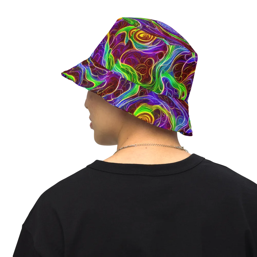 Purple Paradox on Reversible Bucket Hat — Back Inside