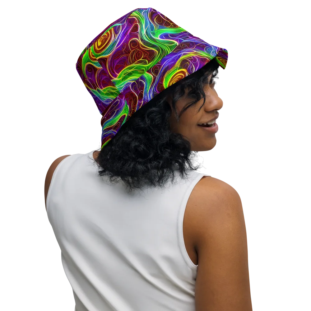 Purple Paradox on Reversible Bucket Hat — Right Outside