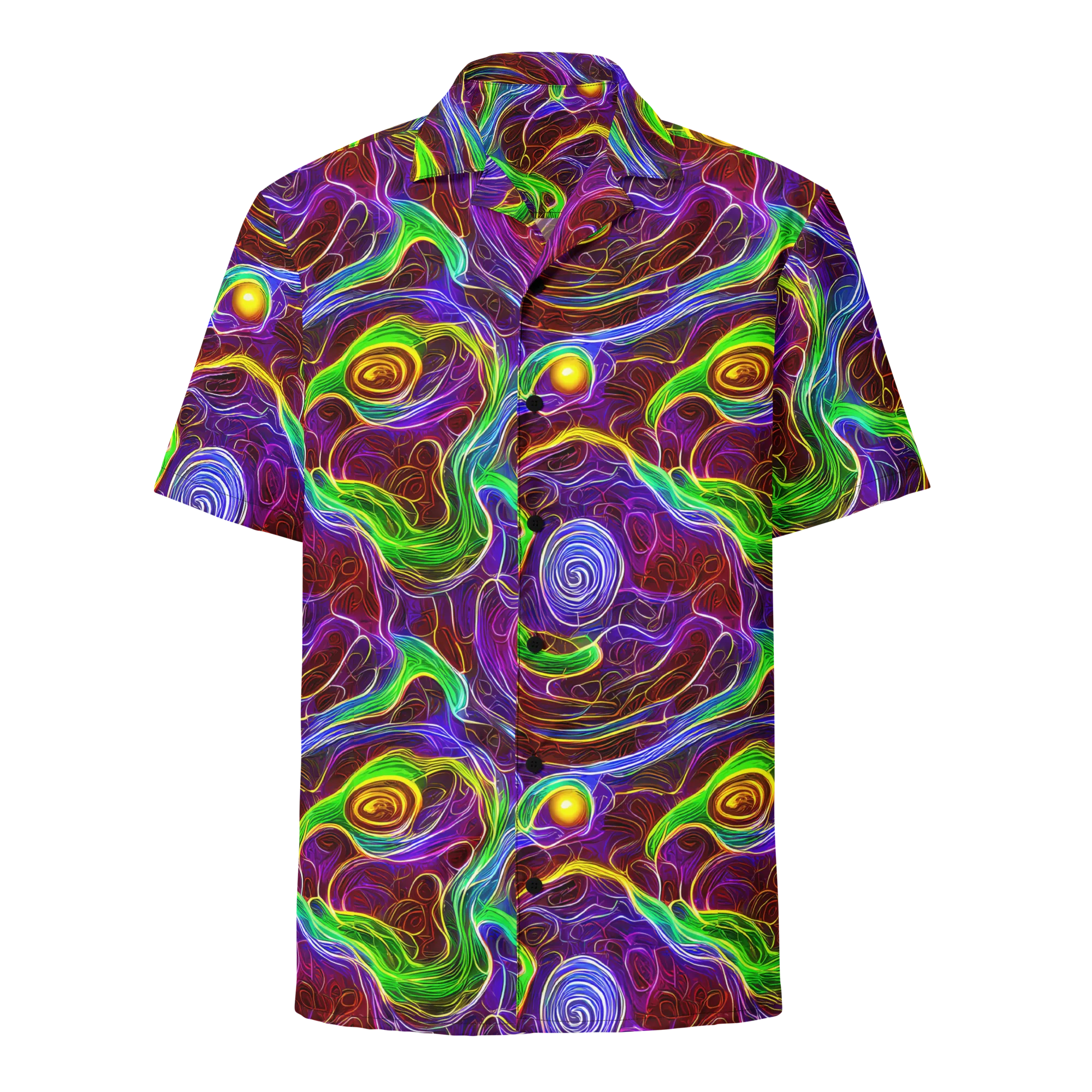 Purple Paradox on Button Shirt — Front