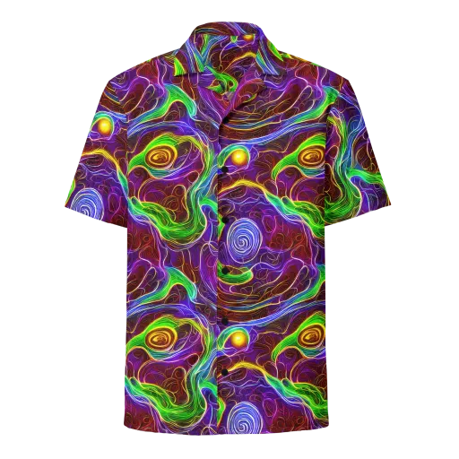 Purple Paradox on a Button Shirt