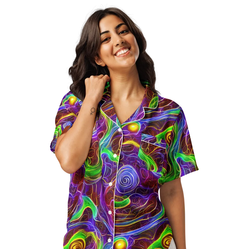 Purple Paradox on Women's Short Sleeve Pajama Top — Front