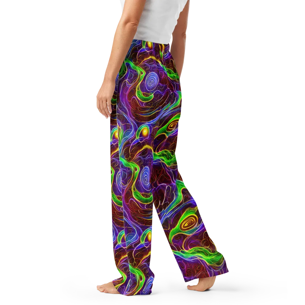 Purple Paradox on Women's Pajama Pants — Left