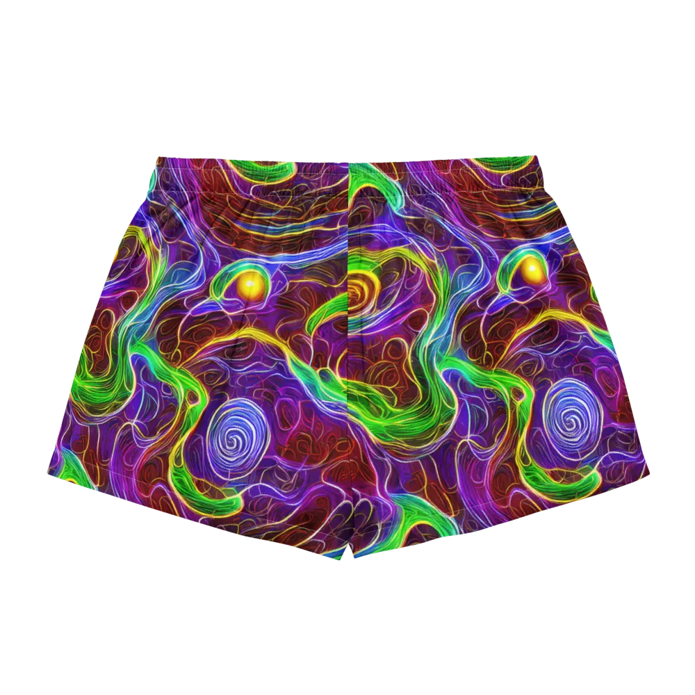 Purple Paradox on Women's Pajama Shorts — Back