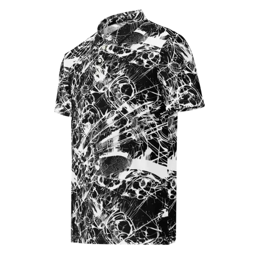 Obsidian Sketch on a Men's Slim Fit Polo Shirt