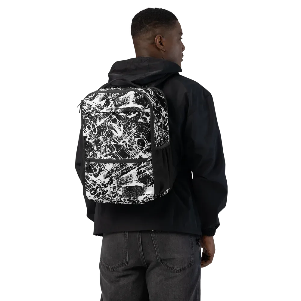 Obsidian Sketch on Utility Backpack — Back