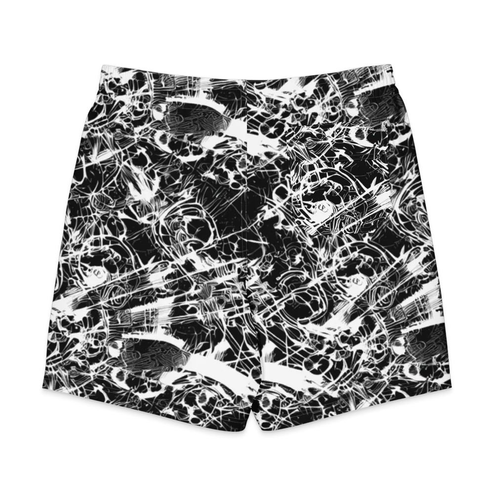 Obsidian Sketch on Men's Board Shorts — Back