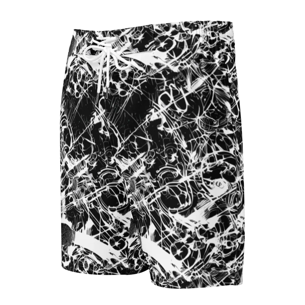 Obsidian Sketch on Men's Board Shorts — Front