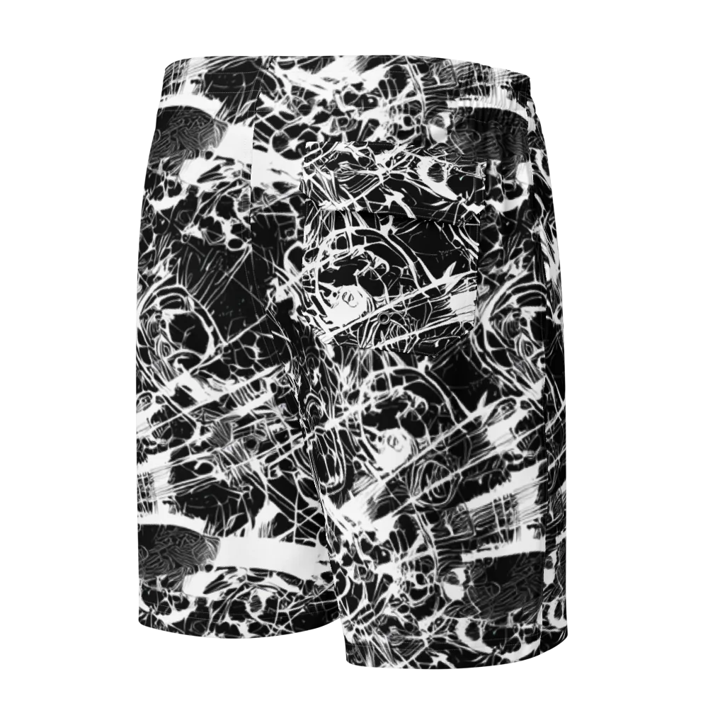 Obsidian Sketch on Men's Board Shorts — Back