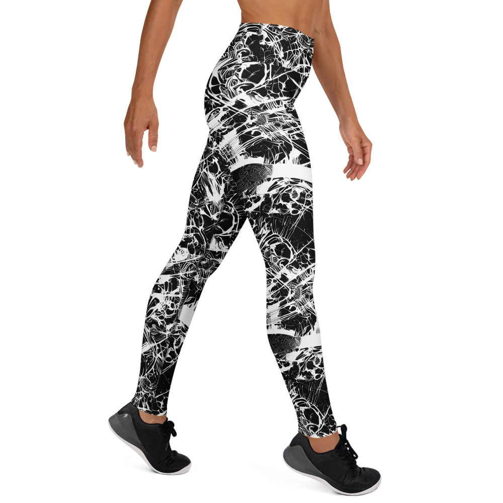 Obsidian Sketch on Yoga Leggings — Right