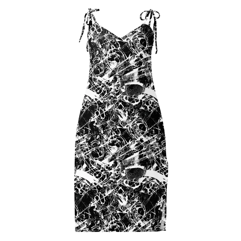 Obsidian Sketch on Slip Dress — Front