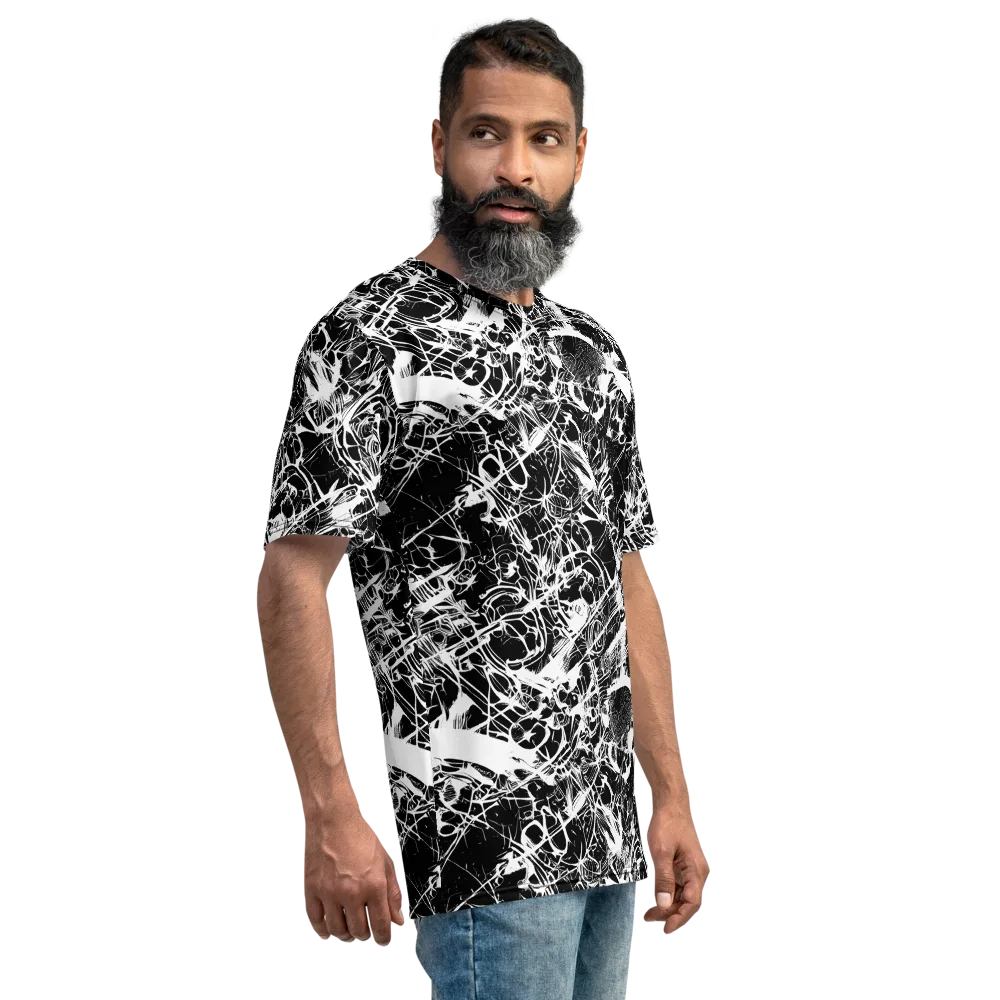 Obsidian Sketch on Men's Crew Neck T-Shirt — Right