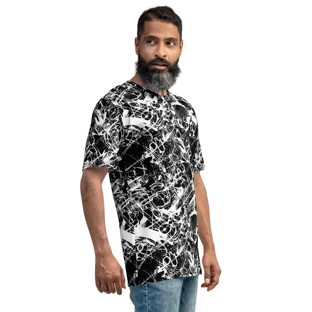Obsidian Sketch on Men's Crew Neck T-Shirt — Right