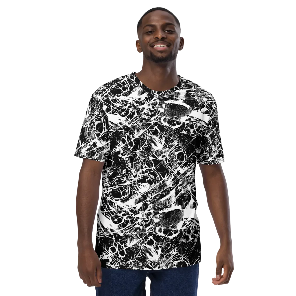 Obsidian Sketch on Men's Crew Neck T-Shirt — Front