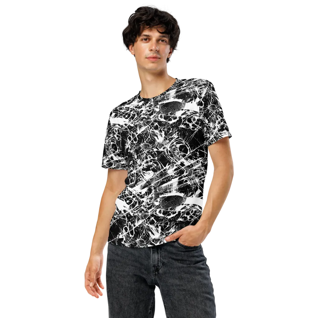 Obsidian Sketch on Men's Crew Neck T-Shirt — Front