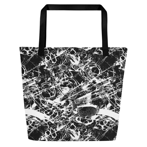 Obsidian Sketch on a Large Tote Bag W/ Pocket