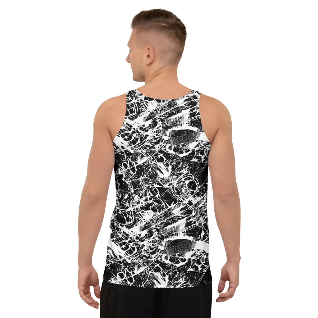 Obsidian Sketch on Men's Tank Top — Back