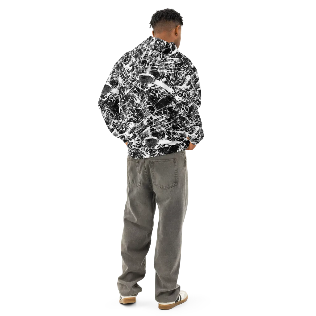 Obsidian Sketch on Cotton Hoodie — Back