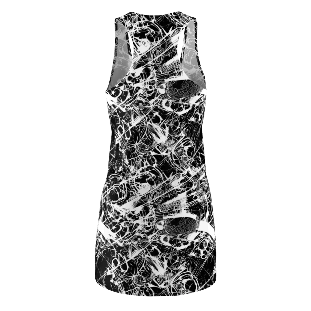 Obsidian Sketch on Racerback Dress — Back