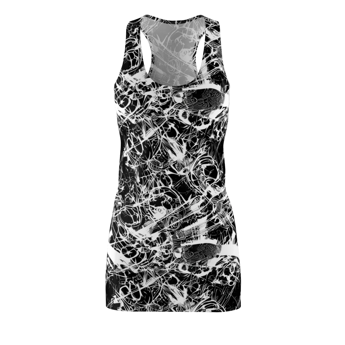 Obsidian Sketch on Racerback Dress — Front