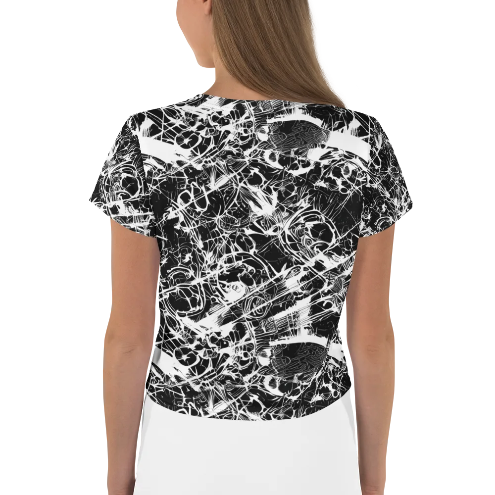 Obsidian Sketch on Crop Tee — Back