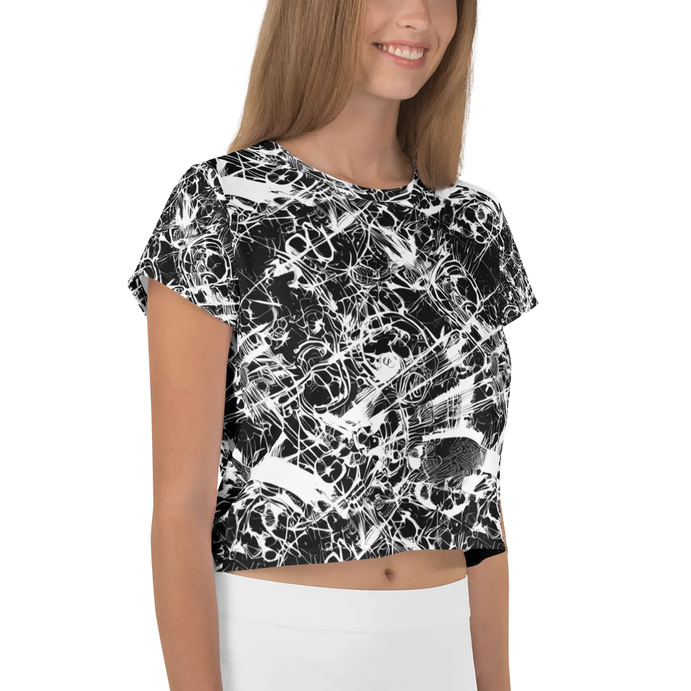 Obsidian Sketch on Crop Tee — Right