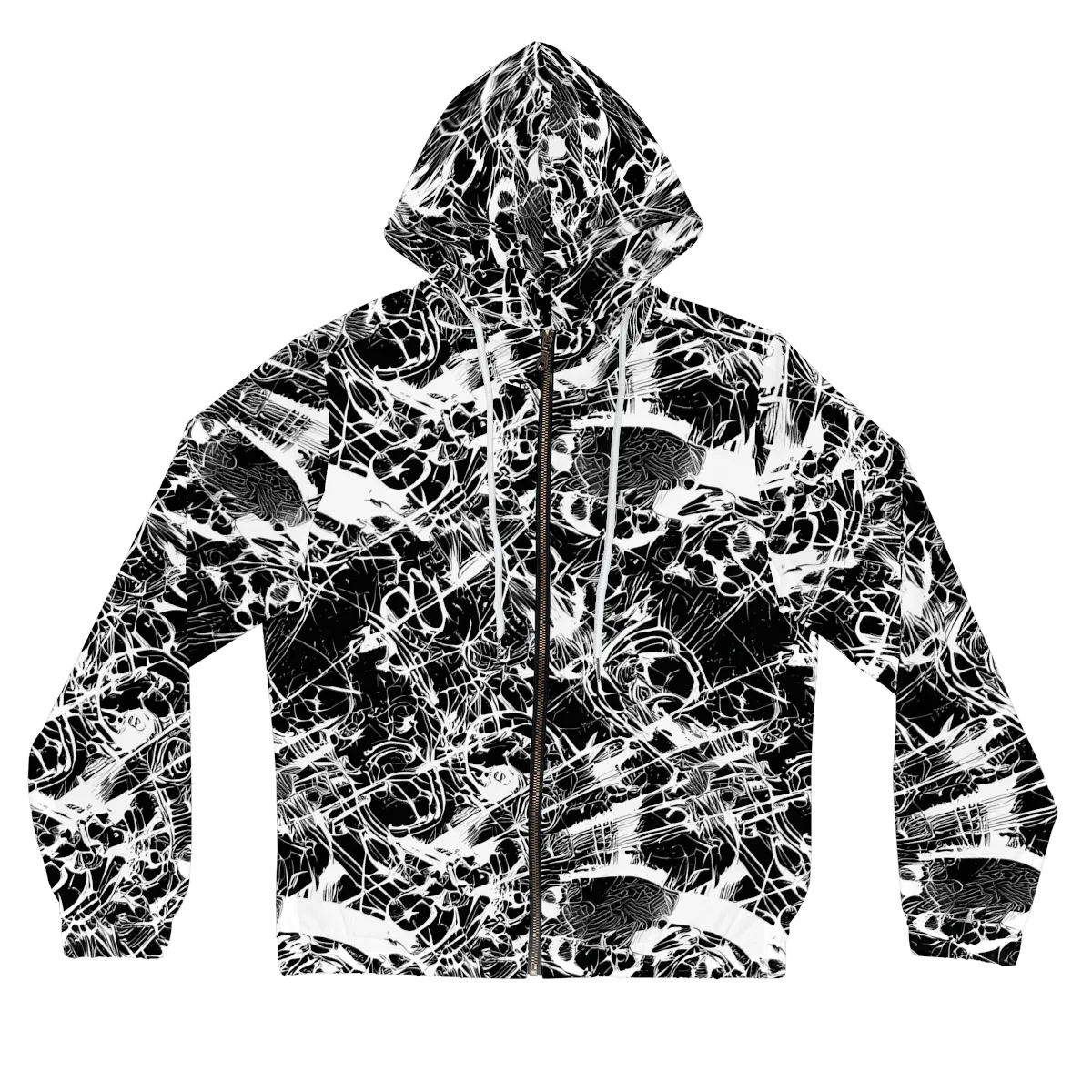 Obsidian Sketch on Women's Full-Zip Hoodie — Front
