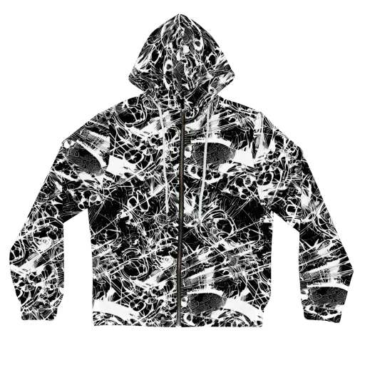 Obsidian Sketch on a Women's Full-Zip Hoodie