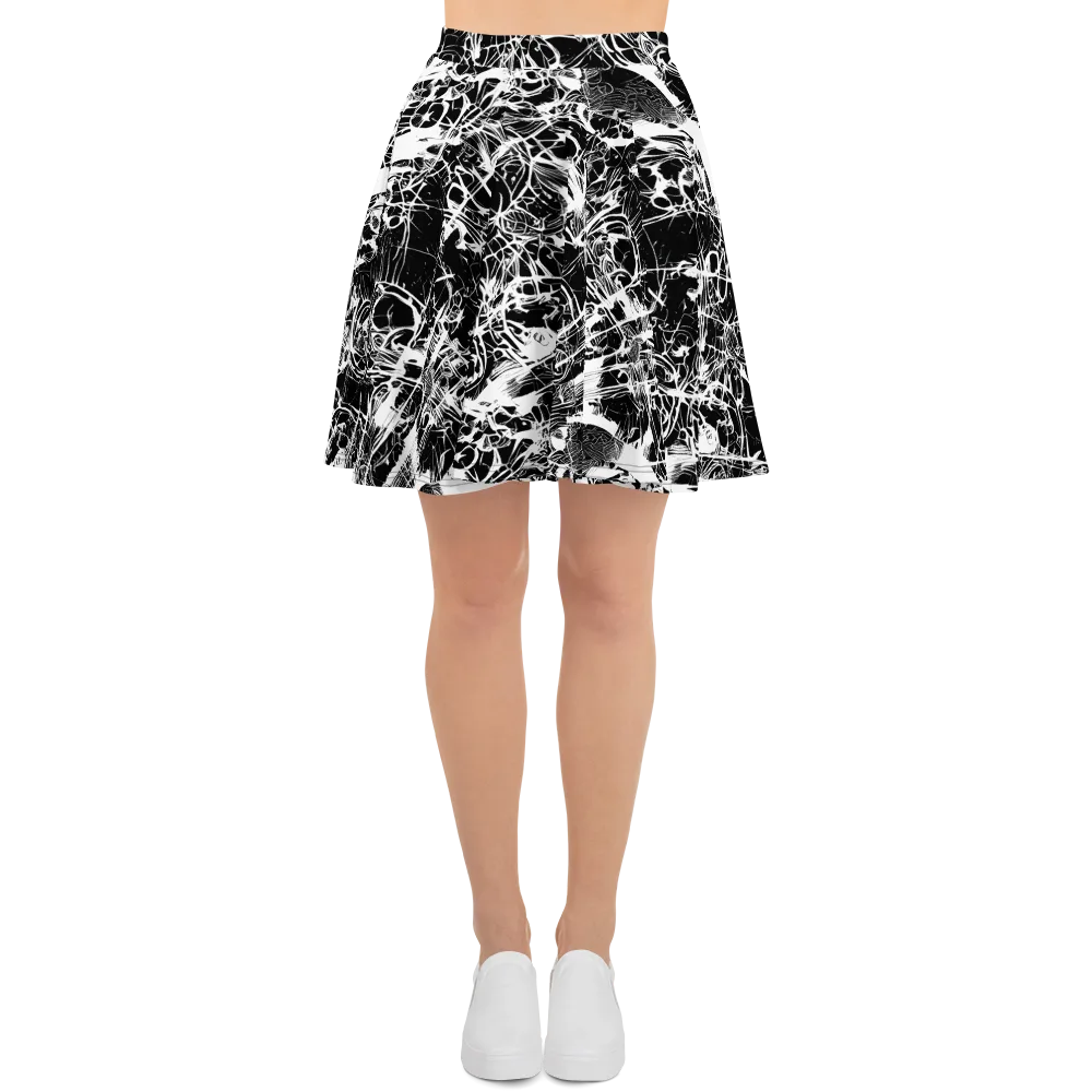Obsidian Sketch on Skater Skirt — Front